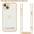 thumbnail image 4 of for iPhone 13 Case, Slim Shockproof Electroplated iPhone 13 Protective Phone Case, White, 4 of 11