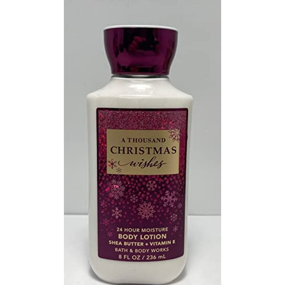 Bath and Body Works A Thousand Christmas Wishes 24 Hour Moisture Body Lotion 8 Ounce Limited Edition Scent