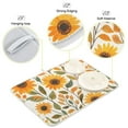 thumbnail image 3 of Yayeee Dish Drying Mat for Kitchen Counter 16"x18" Microfiber Absorbent Pad, Watercolor Sunflowers, 3 of 7