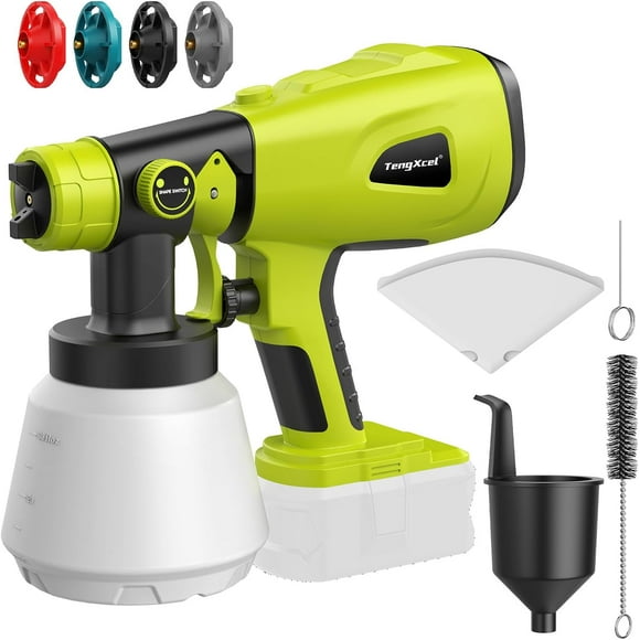 Ryobi 18v cordless paint sprayer, 200W brushless paint sprayer with 1000LM container (battery not included)