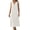 White, variant on Qiopertar Women's V-Neck Sleeveless Dress Casual Summer Solid Color T-Shirt Dress Mesh Panel Design Vacation Beach Travel Relaxed Comfy A-Line, White XXL