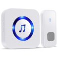 thumbnail image 3 of Timbre inalámbrico con 2 receptores, timbre doméstico impermeable Ip55, timbre inalámbrico para exteriores con 55 tonos de llamada, 5 niveles de indicador LED, blanco, 3 of 3