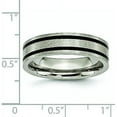 thumbnail image 6 of Chisel Titanium Brushed Black Enamel 6.2mm Flat Band - Ring Size 9.0, 6 of 8