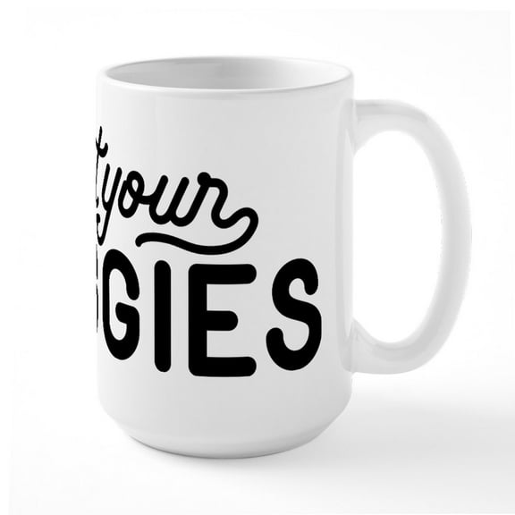 CafePress - Eat Your Veggies Large Mug - 15 oz Ceramic Large White Novelty Mug