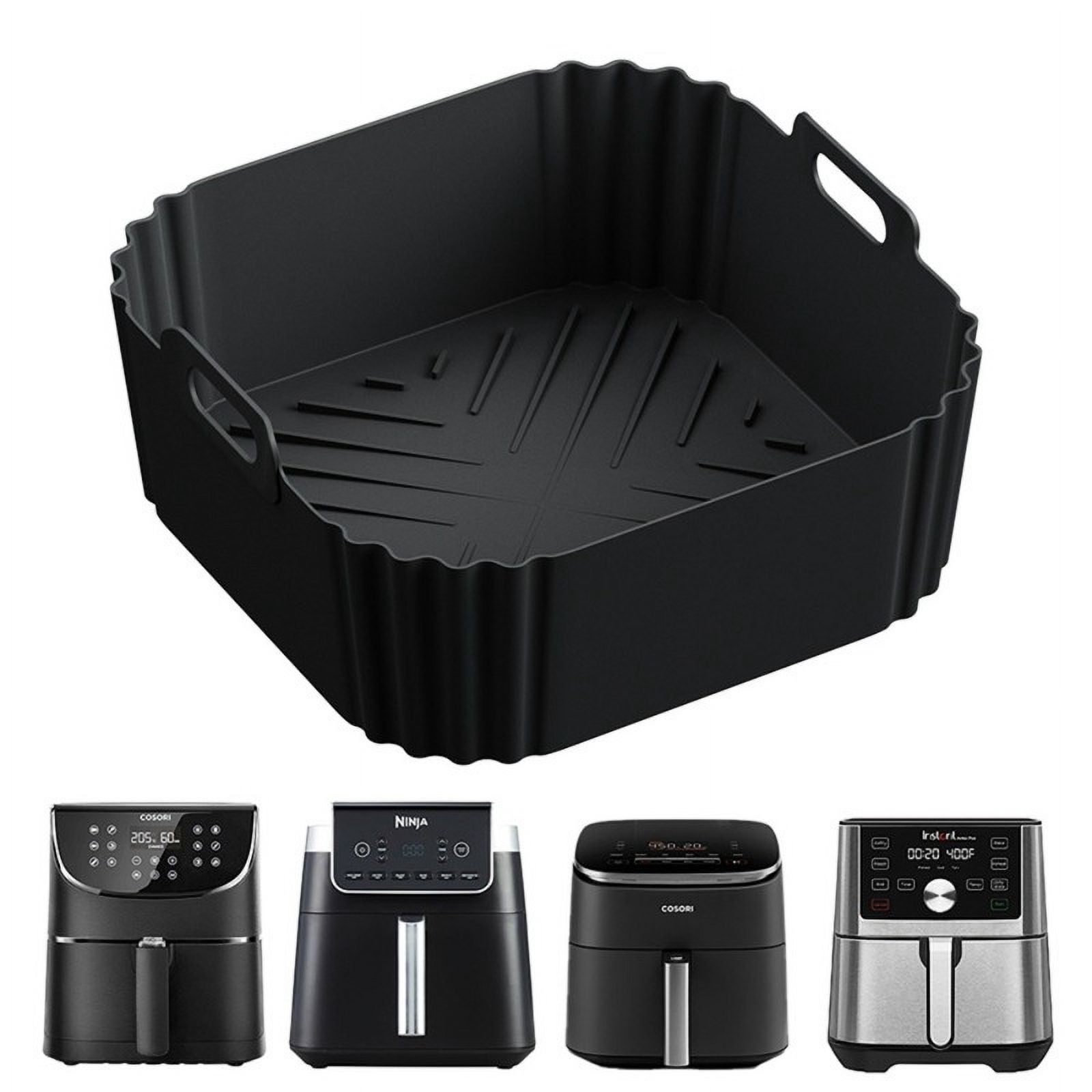 22.5cm Silicone Air Fryer Liners Reusable Non-Stick Basket for Ninja AF181 AF180 AF141 AF140 Other 5-8QT Air Fryer Accessories
