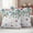 Red Blue Green White, variant on 4th of July Outdoor Waterproof Pillow Covers, Memorial Day Patriotic Star Eucalyptus Leaf Decorative Square Throw Pillowcase Sofa Cushion Sham for Patio/Couch/Chair, 16"x16" 2 Pack
