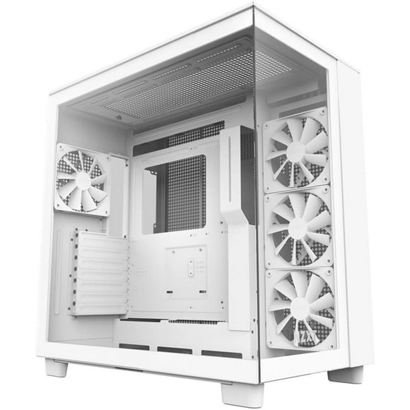 Gabinete Gamer NZXT H9 Flow ATX Media Torre 4 Fan Cristal Templado USB-C Blanco CM-H91FW-01 blanco