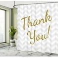 thumbnail image 5 of Ambesonne Thank You Shower Curtain, Golden Yellow Tone Glitz, 69"Wx84"L, Pale Grey Dark Khaki, 5 of 5