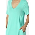 thumbnail image 5 of TheMogan Women's PLUS Soft Jersey Oversized V-Neck Short Sleeve Maxi Dress W Pocket, 5 of 6
