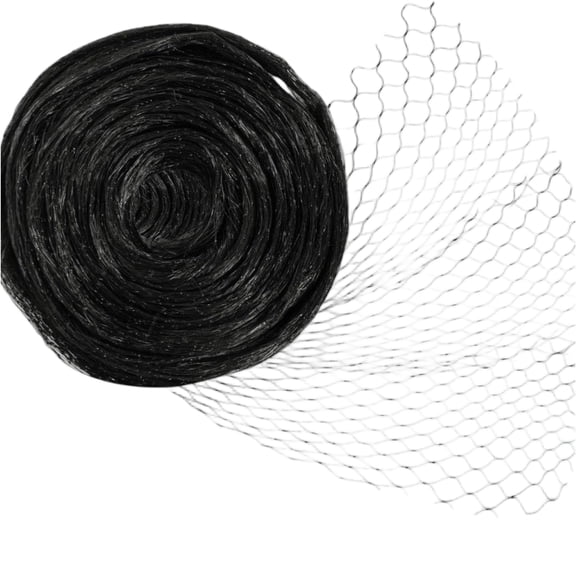Garden Bird Netting, PE Extruded Mesh Barrier 6.5x16.4ft Dark Green for Fruit Trees Blueberries and Vineyard Crop Protection, Black