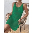 thumbnail image 6 of Summer Crochet Hollow Out Knit Beach Bathing Suit Swim Cover Ups Cruise Outfits Vacation Dresses for Women 2026 Green L, 6 of 8