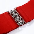 thumbnail image 6 of Women's Fashion Elastic Cinch Belt 3 Wide Stretch Waist Band Clasp Buckle, 6 of 6