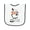 White and Navy, variant on Inktastic Sorry, I'm a Bit Moody Today Cute Cow Pun Baby Terry Cloth Bib