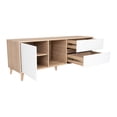 thumbnail image 2 of Mesa Para Tv Bored Beige y Blanco Virtual Muebles, 2 of 8