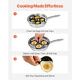 thumbnail image 4 of VEVOR Egg Poacher Pan, 4-Cup Poached Egg Maker, Stainless Steel Poaching Pan and Frying Skillet, with 4 Nonsitck Detachable Large Cups, Lid, and Silicone Spatula, Compatible with Induction Stovetop, 4 of 9