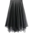 thumbnail image 1 of Falda de tul bicolor para mujer, falda plisada de encaje, falda plisada, 1 of 5