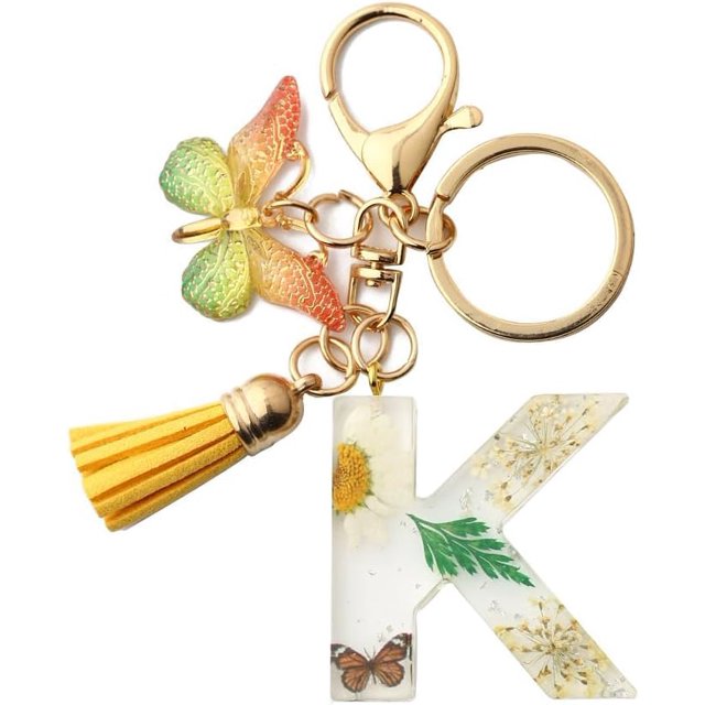 Letter Keychain,26 Letters A-Z Decorative Letter Keychain,Name Keychain for Women Girls Men Teenager Gift