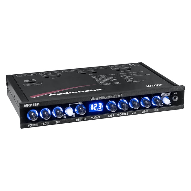 Ecualizador de 5 bandas Audiobahn con procesador de bajos AEQ15BP