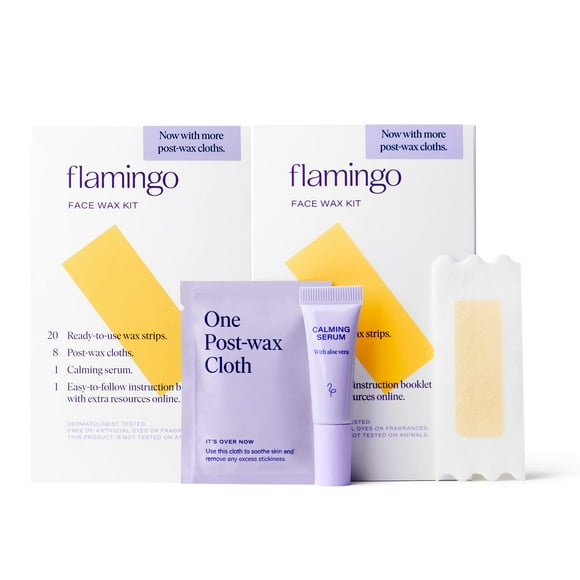 Flamingo Womens Face Waxing Kit 40 Wax Strips
