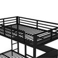 thumbnail image 3 of Twin Over Bunk Bed With Led & , Metal Construction, Desk And Shelves, Multiple Placement Alternatives, Black Bed, Different Possibilities,, 3 of 6