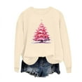 thumbnail image 4 of ChaoHeng Christmas Tops for Women Long Sleeve Women's Christmas Print Pullover Sweatshirt,Casual Loose Long Sleeve Shirt, 4 of 6