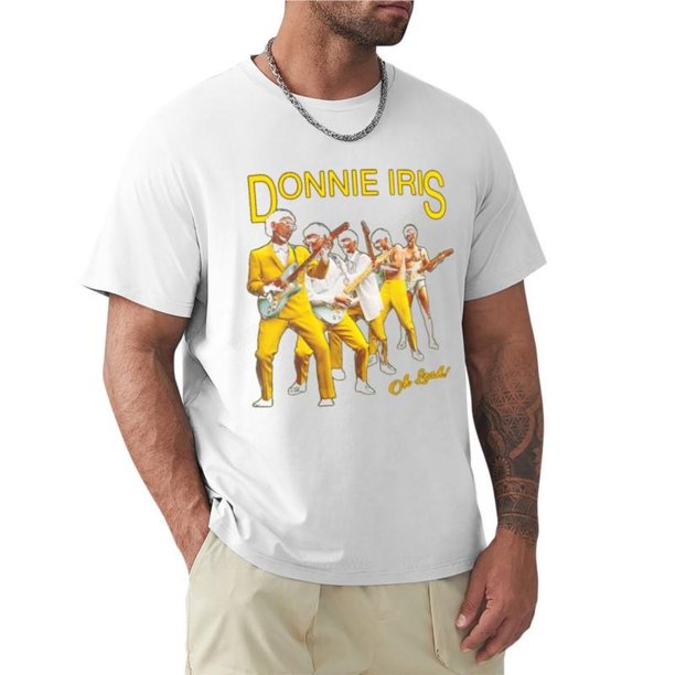 Camiseta de cuello redondo para hombre camisa de Donnie Iris 2 moda coreana manga corta