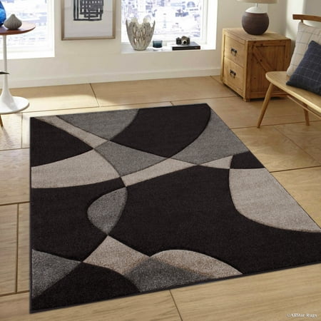 Allstar Brown Modern Geometric Formal Design Area Rug (7' 9" x 10' 5")