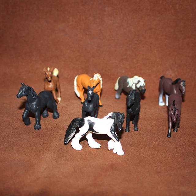 Farm Animal Horse Model Lusitano Appaloosa Haflinger Black White Steed Pinto Stallion Fairy Garden Miniature Decor Figurine ToysA He Qiyong unisex