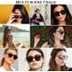 thumbnail image 2 of Liangnv Gafas de sol redondas polarizadas para mujer, diseño retro clásico, lentes de protección UV de estilo moderno, 2 of 5