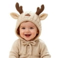 thumbnail image 4 of DHFJKG Adorable Baby Christmas Reindeer Beanie Ear Warmer Hat For Toddler 0-2 Years Old Festive Xmas Soft Hats, 4 of 7
