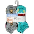 thumbnail image 2 of Wonder Nation Girls No Show Socks, 20-Pack, Sizes S-L, 2 of 2