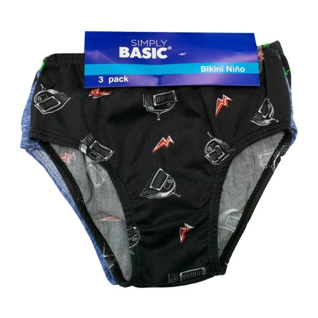 Bikini Simply Basic Talla 4 con Elástico Multicolor 3 Piezas