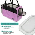 thumbnail image 4 of PetAmi Dog Purse Carrier for Small Dogs, Airline Approved Soft Sided Pet Carrier with Pockets, Ventilated Dog Carrying Bag Puppy Cat, Dog Travel Supplies Accessories Carry Tote Bag, Sherpa Bed, Purple, 4 of 7