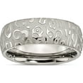 thumbnail image 1 of Titanium Brushed And Polished Textured 8mm Band (Size 11.5) Made In China tb276-11.5, 1 of 5