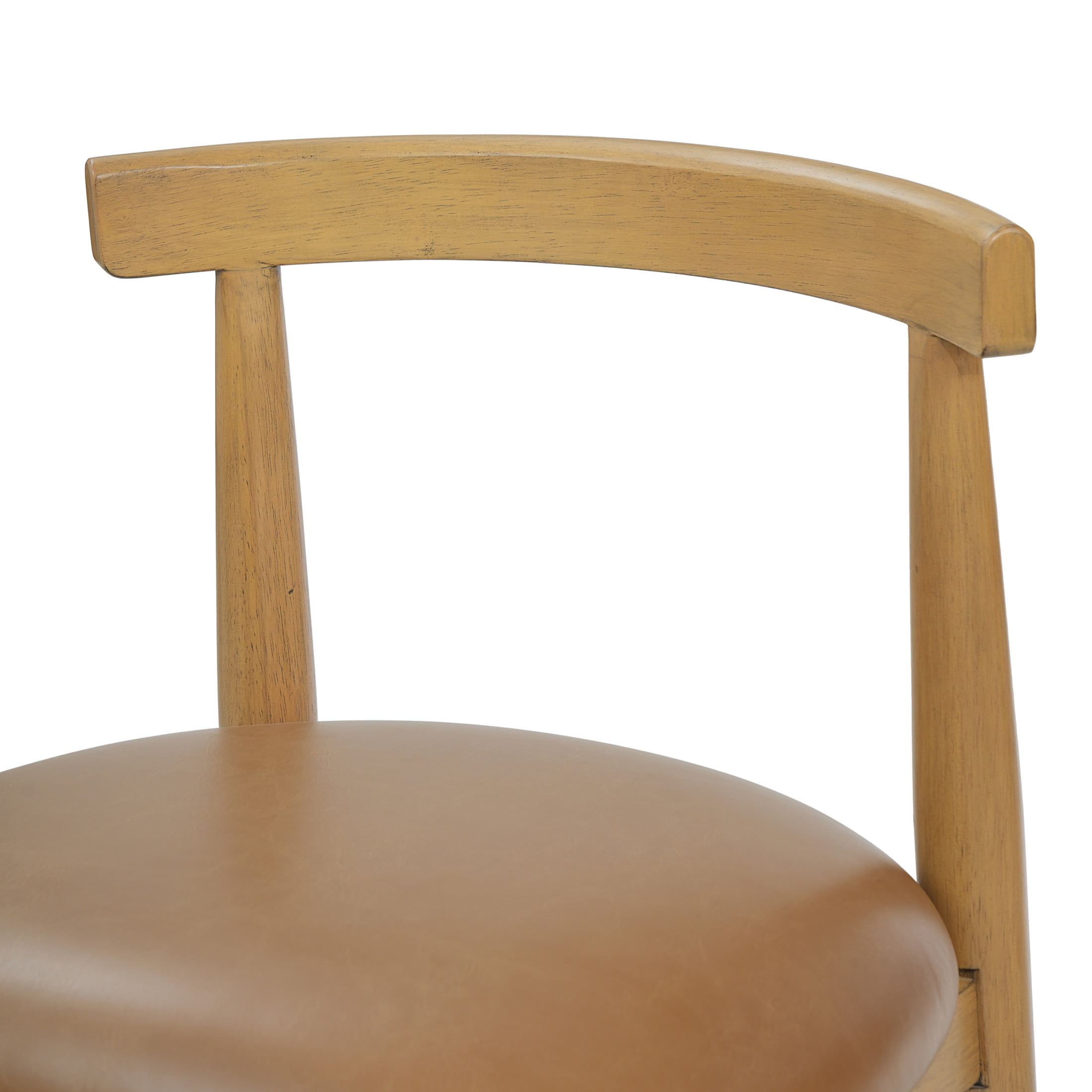 Christopher Knight Home Modern PU Upholstered Counter Height Bar Stools, Natural+Brown, Set of 2