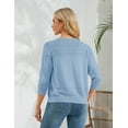 thumbnail image 4 of Women's 2025 Long Sleeve Sweater Cardigan Cable Knit Open Front Button Outwear Coats, 4 of 7