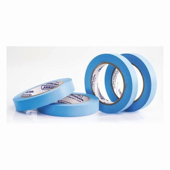 Masking Tape, 3/4 in W x 40 yd L, 6.3 mil Thick, Blue, Rubber Adhesive, 4 PK