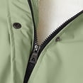 thumbnail image 4 of vdgthytj Fleece Jacket Women Waterproof Full Zip Button Drawstring Hooded Jackets Winter Warm Casual Rain Jacket with Pockets(XX-Large,Green), 4 of 7