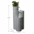 thumbnail image 3 of Round 3 Tier Metal Fountain with Planter and LED Lights - Outdoor, 3 of 5
