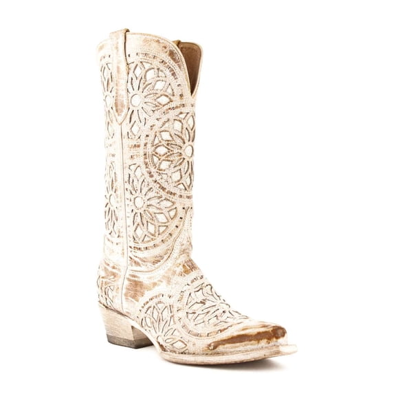 FERRINI Women's Mandala Toe Boots, Color: Shabby Chic Brown, Size: 7-B