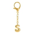 thumbnail image 2 of Gold S Letter Keychain Charm Durable Copper Metal Key Ring Accessory For Men Women Everyday Use, 2 of 6