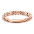 thumbnail image 1 of Sterling Silver Stackable Expressions Pink-plated Domed Ring Size 9, 1 of 3