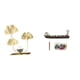 thumbnail image 1 of Estatua de figura,Estatuas de hojas y flores de metal,esculturas decorativas,Figuras decorativas para el hogar,para estante,mesa o vitrina.,Porta incienso,Quemador de incienso con forma de, 1 of 8
