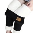 thumbnail image 1 of Pantalones de yoga de invierno de talle alto, entrenamiento térmico cálido, polainas de invierno, entrenamiento de color sólido en casa, 1 of 5