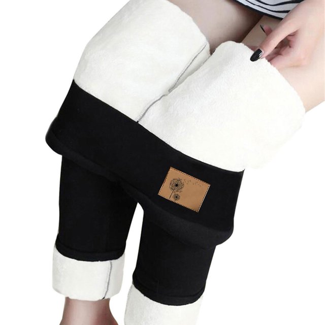 Pantalones de yoga de invierno de talle alto, entrenamiento térmico cálido, polainas de invierno, entrenamiento de color sólido en casa