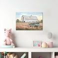 thumbnail image 6 of Farmhouse Spring Wall Art, White Barn and Purple Flowers Cart Picture Canvas Wall Art, Country Room Decorations, Vibrant Country Pictures for Farmhouse Living Room, Bedroom Wall Decor 12x18 Inches, 6 of 6