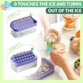 thumbnail image 3 of Stackable Ice Cube Tray Set with Lid & Bin, Ice Trays for Freezer –1S release all the ice cubes, Reusable silicone ice cube trays with lid for Drinks and Cocktails (Purple), 3 of 10