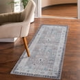 thumbnail image 7 of GLN Rugs Idyma - Indoor, Machine Washable Area Rug 2'6"x7' Cream/Gray Home Carpet, 7 of 7