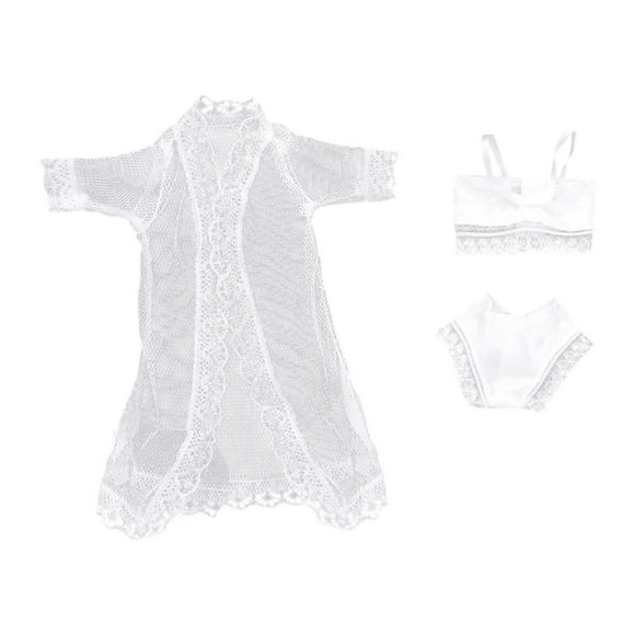 Siruishop Pyjama de Poupée pour Fille de 11,5 Pouces sous-Vêtement de Mode Maillot de Bain Tenue pour l'Heure du Coucher Blanc