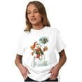 thumbnail image 5 of Cute Vintage Christmas Winter Snowman Women's Graphic T Shirt Tees Brisco Brands S, 5 of 5